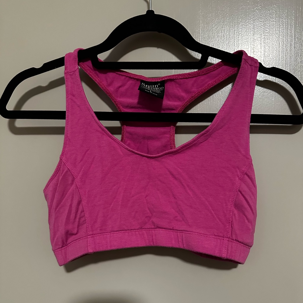Spun Bamboo Pink Sports Bra